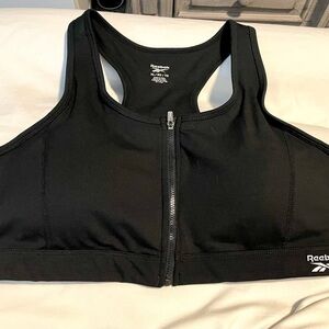 **NWT** REEBOK - Zip Front Bra - High Support W/Padded Cups - Size XL -Performer